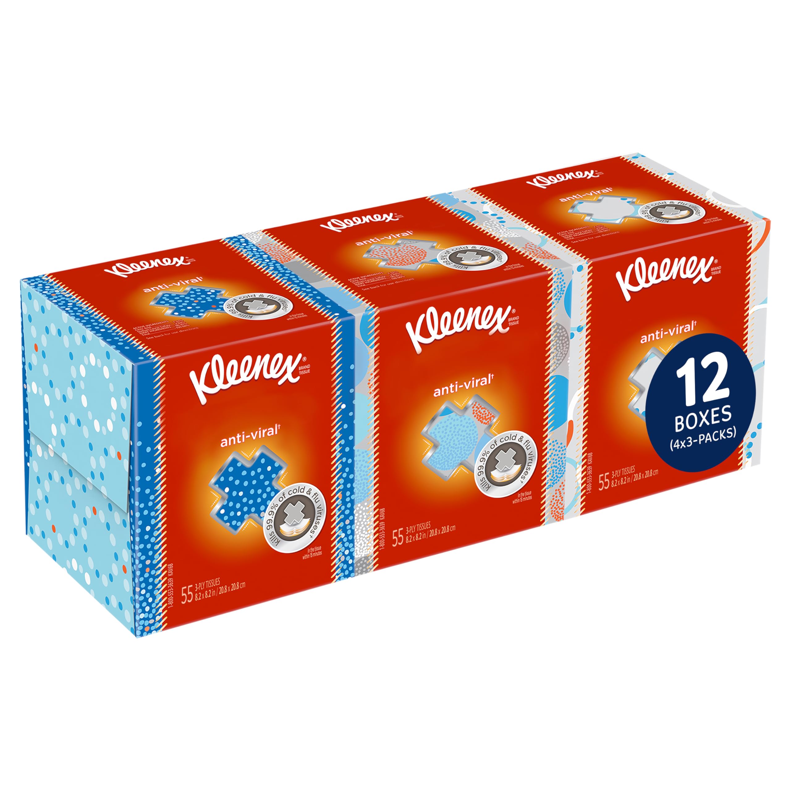 Amazon.com: Kleenex Professional Anti-Viral Facial Tissue, 3-Ply